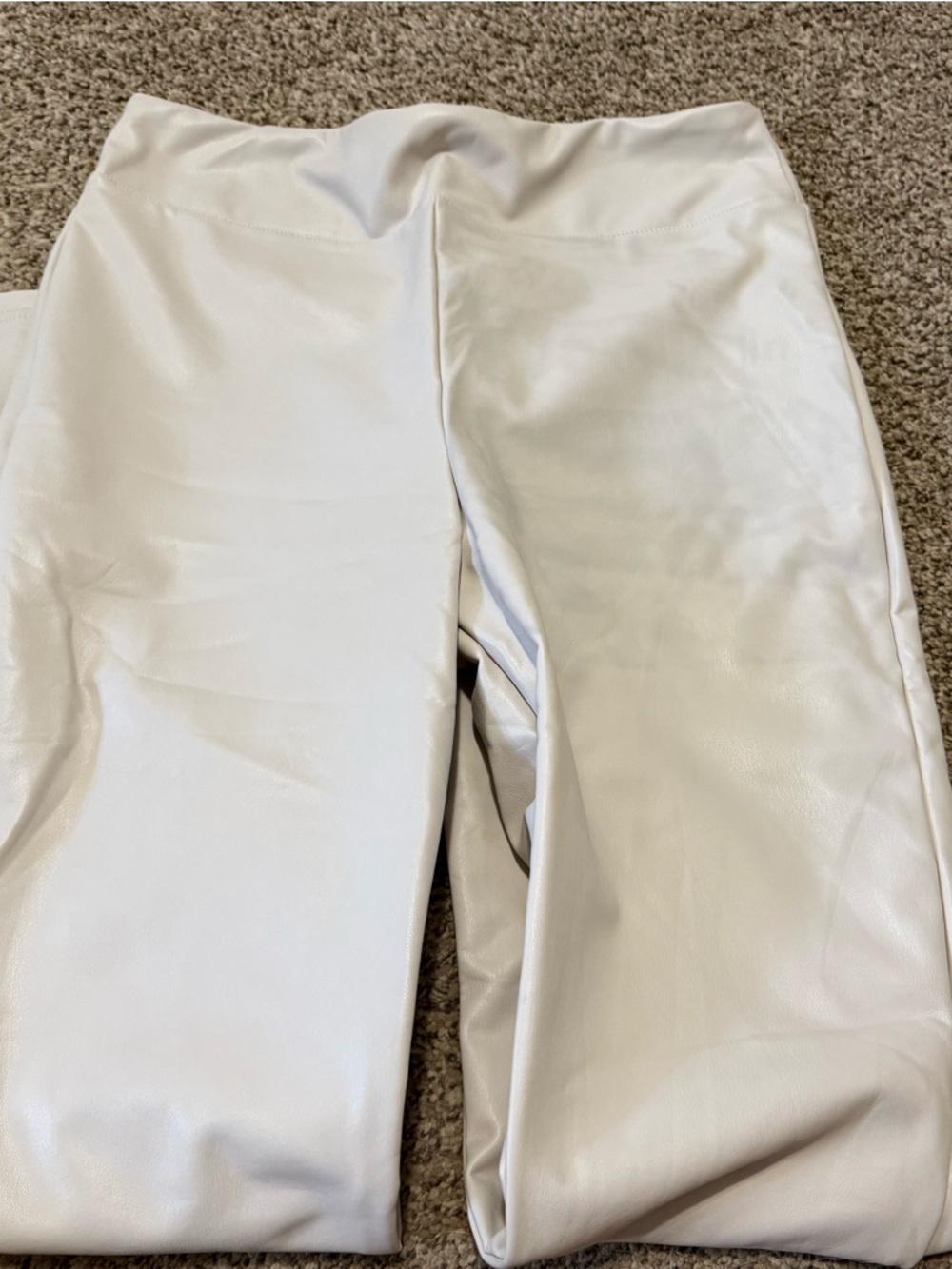 Forever 21 White Faux Leather Pants